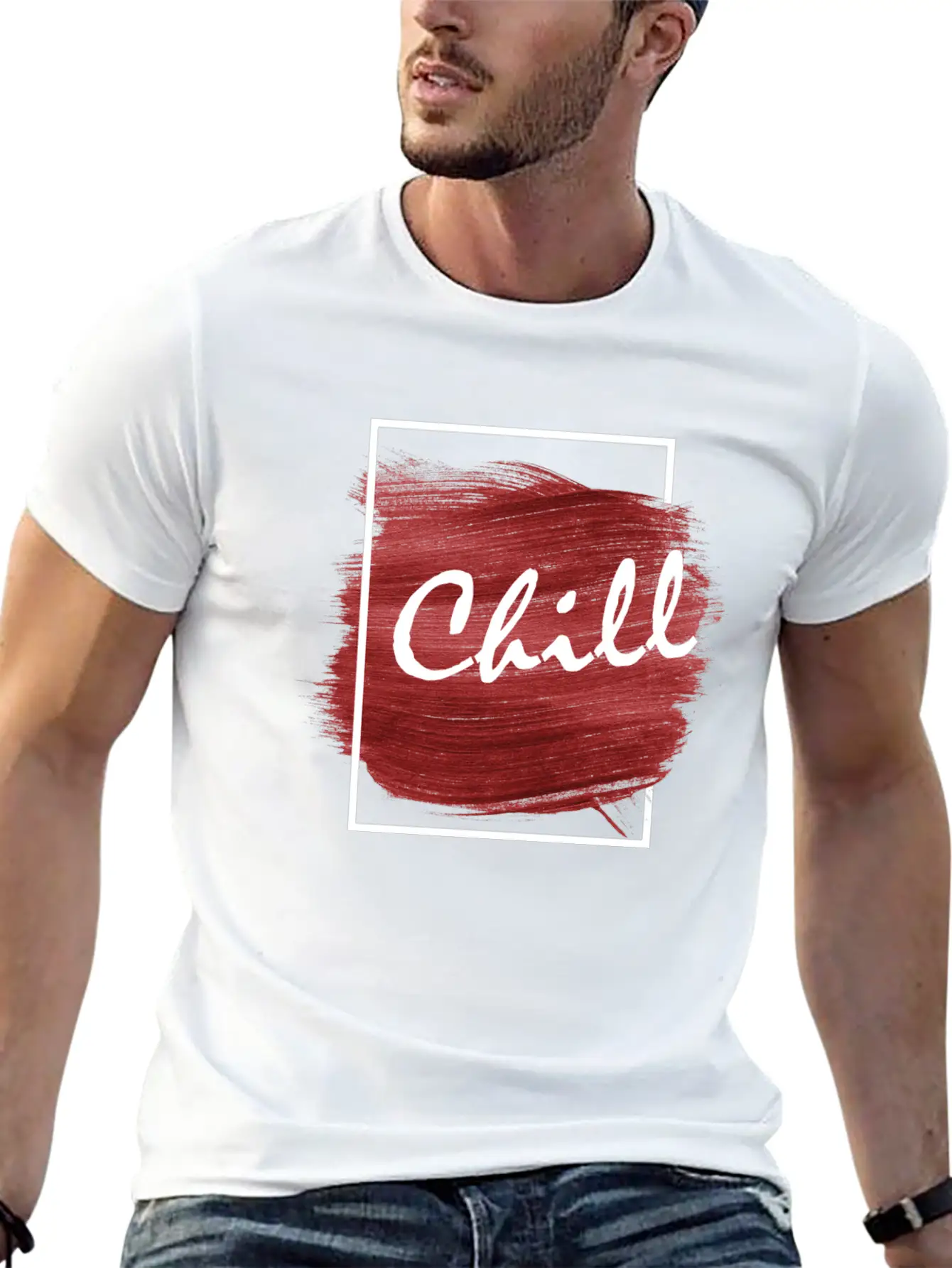 Chill Illustration Design Breathable Graphic T-Shirt – Perfect For Casual Days