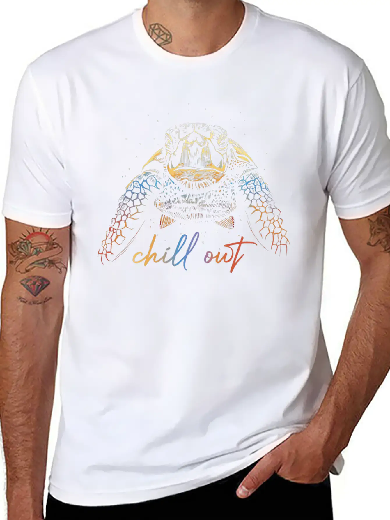 Chill Out Turtle Classic Cotton Tee – Unisex Comfort For Any Season