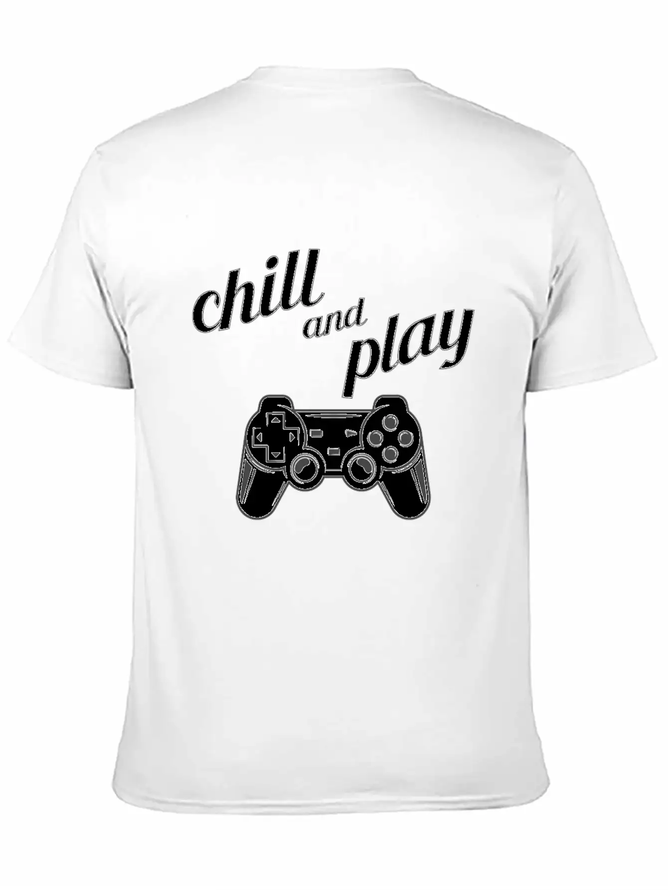 Chill Play Gamer Gaming Controller Video Games Essential Cotton Tee For Daily Outfits – Unisex Style