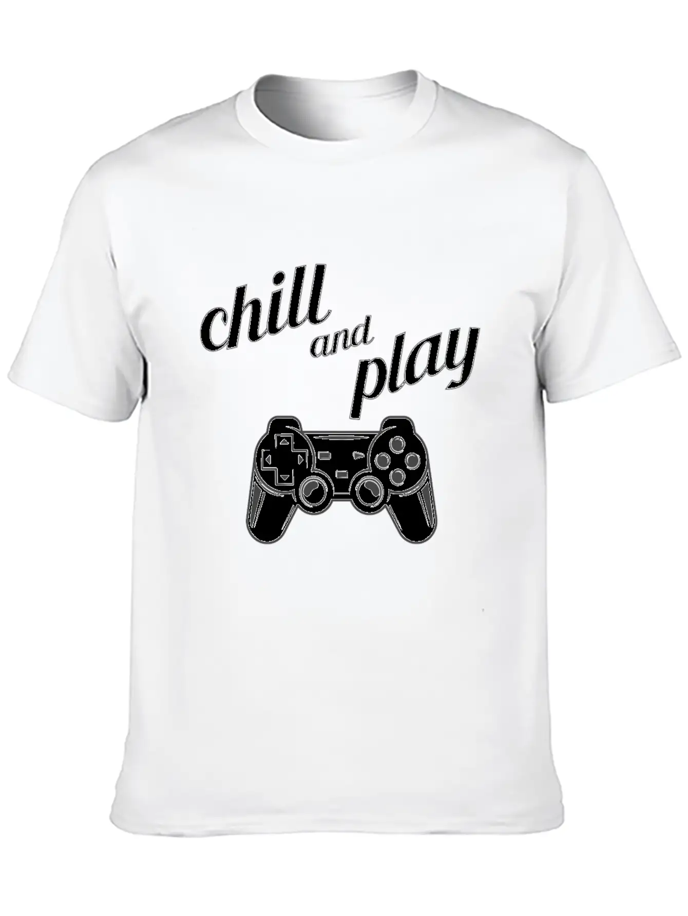 Chill Play Gamer Gaming Controller Video Games Essential Cotton Tee For Daily Outfits – Unisex Style