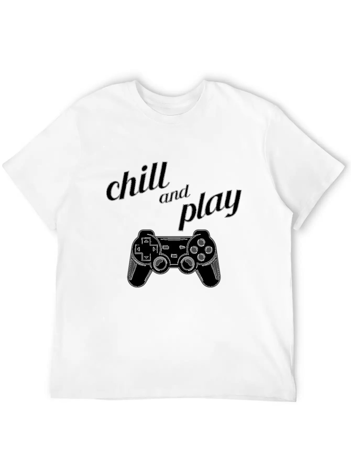 Chill Play Gamer Gaming Controller Video Games Essential Cotton Tee For Daily Outfits – Unisex Style