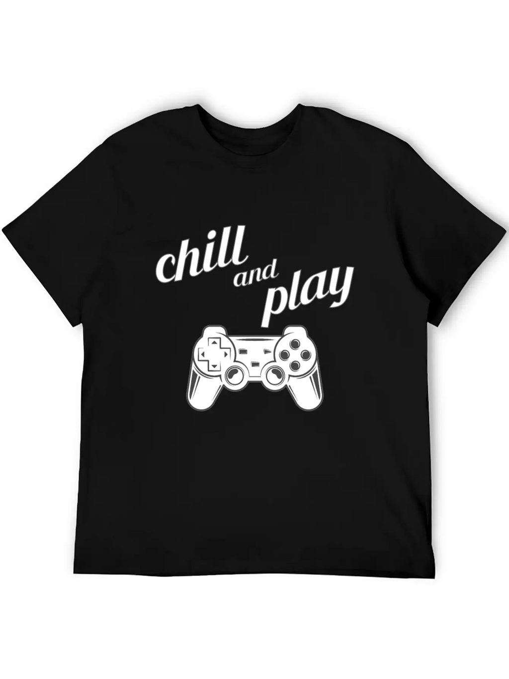 Chill Play Gamer Gaming Controller Video Games Essential Cotton Tee For Daily Outfits – Unisex Style