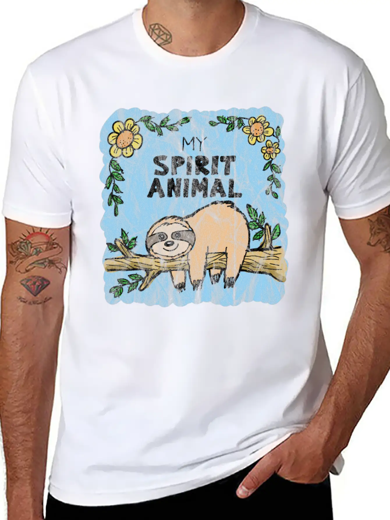 Chilling Lazy Sloth Relaxed Everyday Tee – Lightweight And Durable Cotton