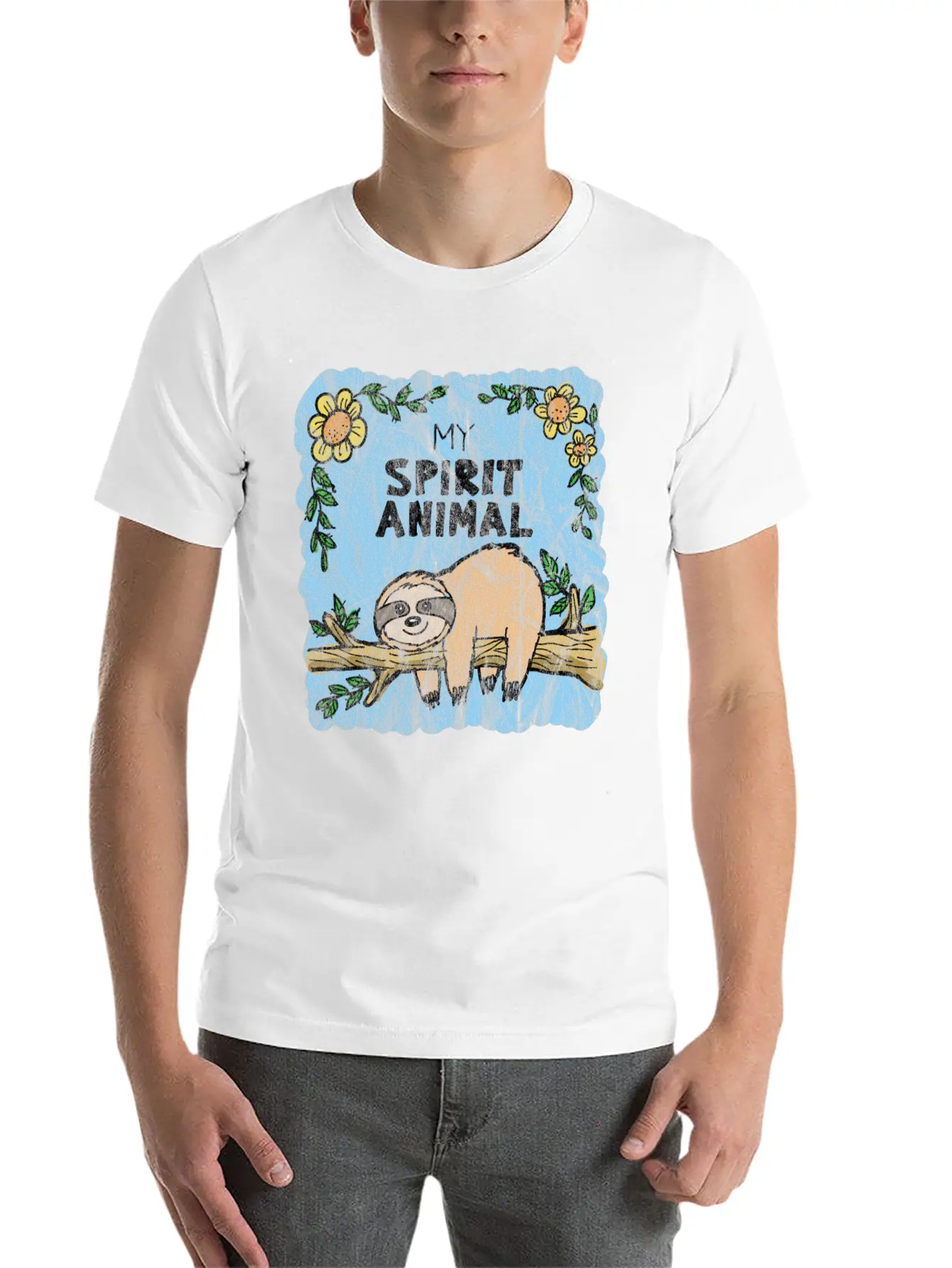 Chilling Lazy Sloth Relaxed Everyday Tee – Lightweight And Durable Cotton