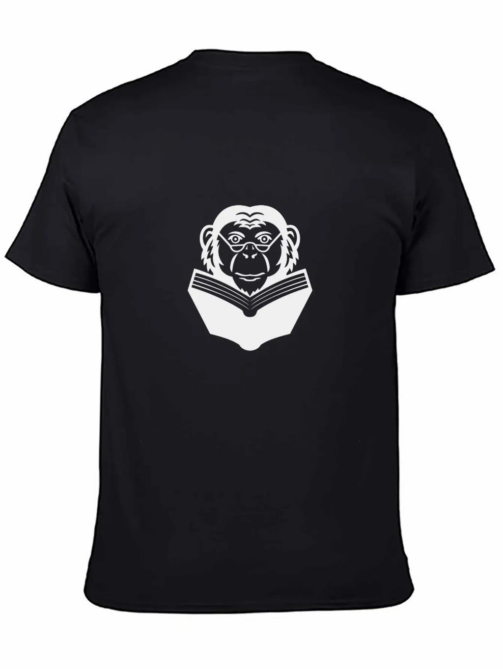 Chimpanzee Chimp Ape Wearing Glasses Reading Book Breathable Soft Cotton T-Shirt – Timeless Casual Look
