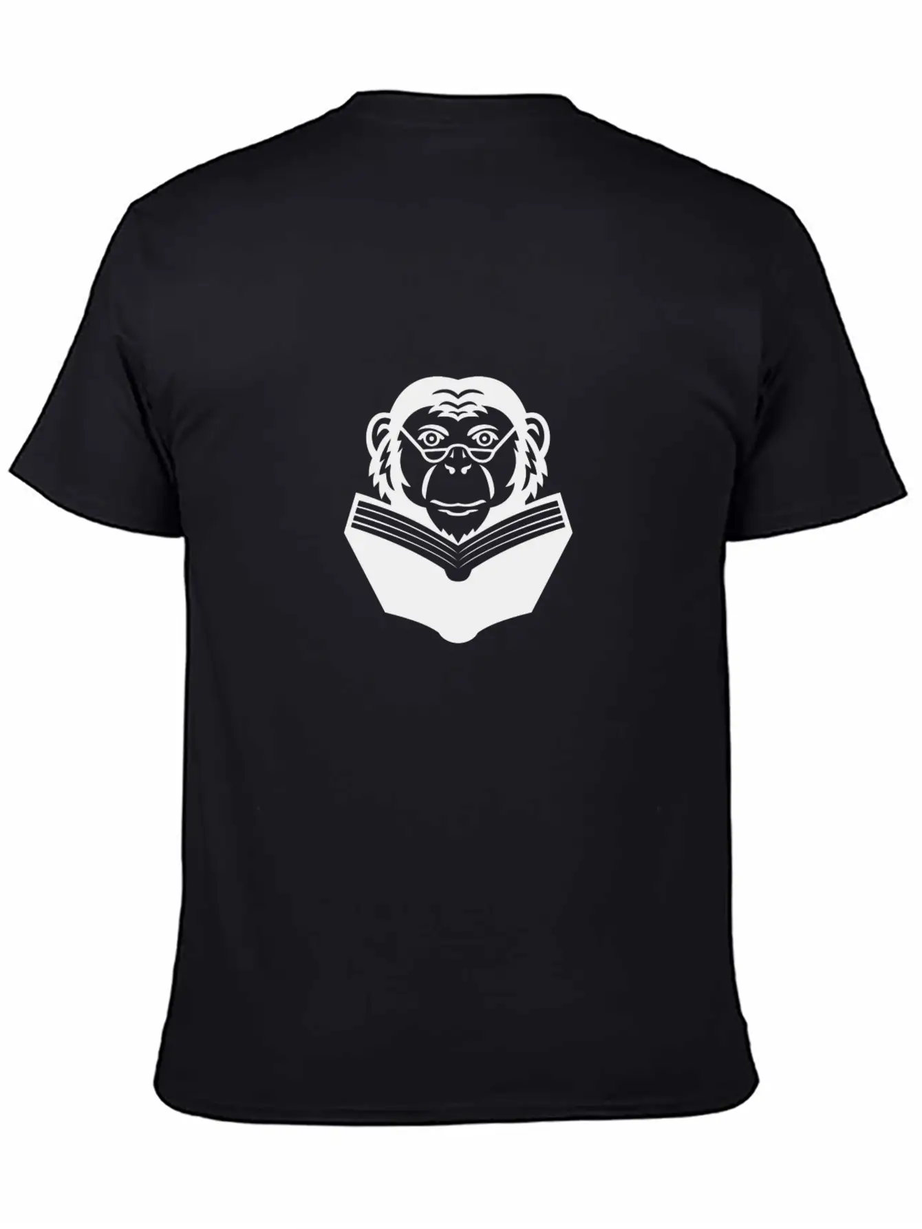 Chimpanzee Chimp Ape Wearing Glasses Reading Book Breathable Soft Cotton T-Shirt – Timeless Casual Look