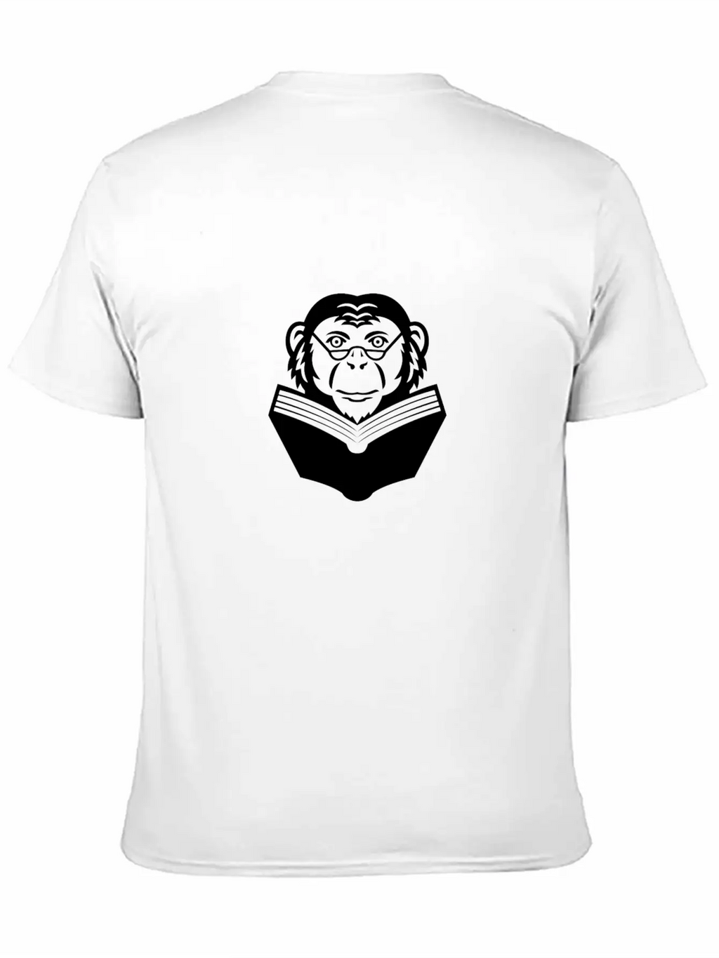 Chimpanzee Chimp Ape Wearing Glasses Reading Book Breathable Soft Cotton T-Shirt – Timeless Casual Look