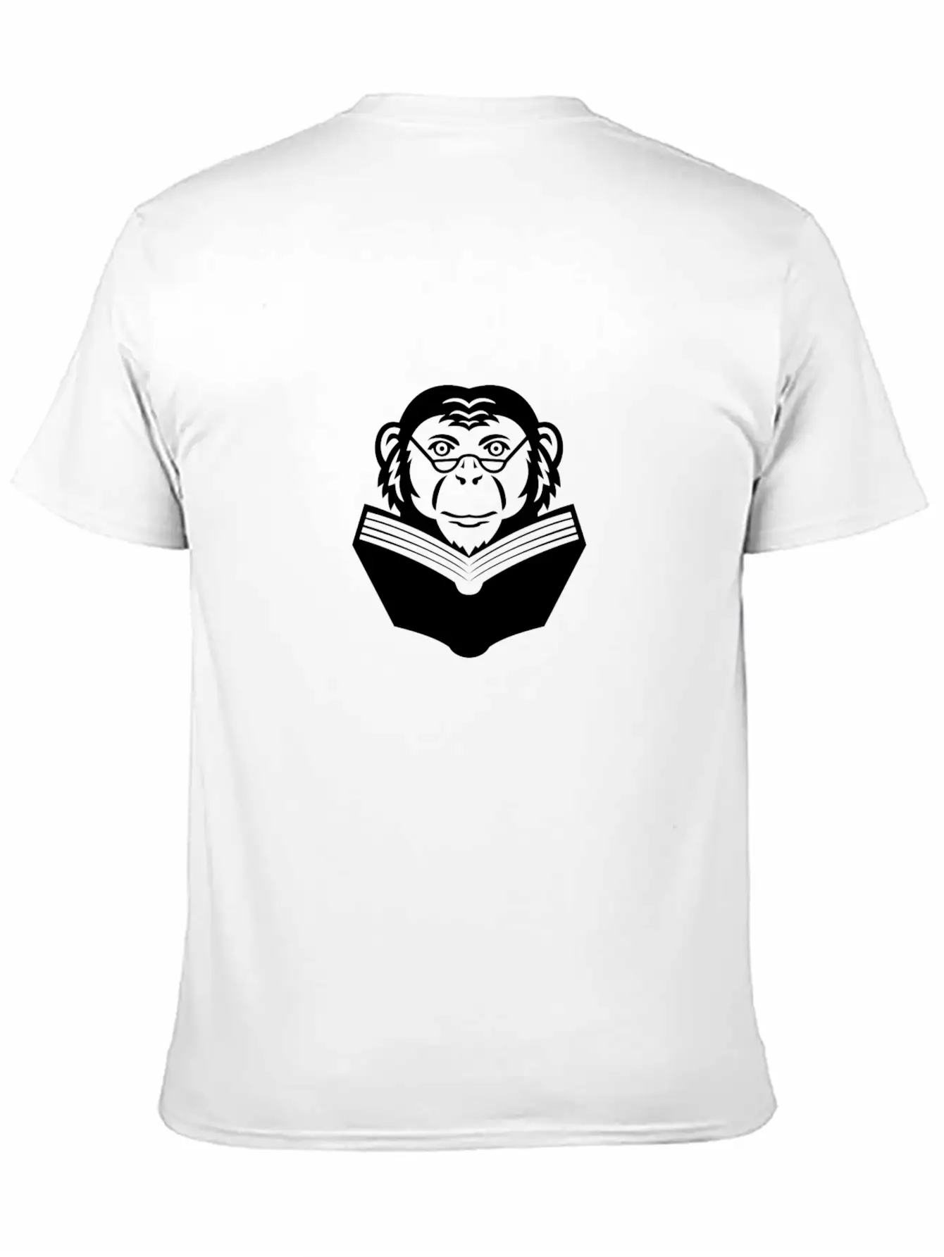 Chimpanzee Chimp Ape Wearing Glasses Reading Book Breathable Soft Cotton T-Shirt – Timeless Casual Look