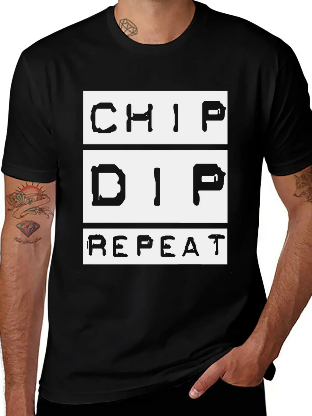 Chip Dip Repeat Relaxed Everyday Tee – Lightweight And Durable Cotton