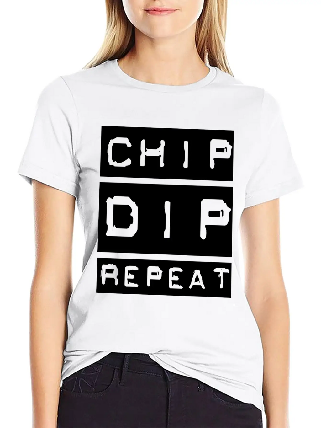 Chip Dip Repeat Relaxed Everyday Tee – Lightweight And Durable Cotton
