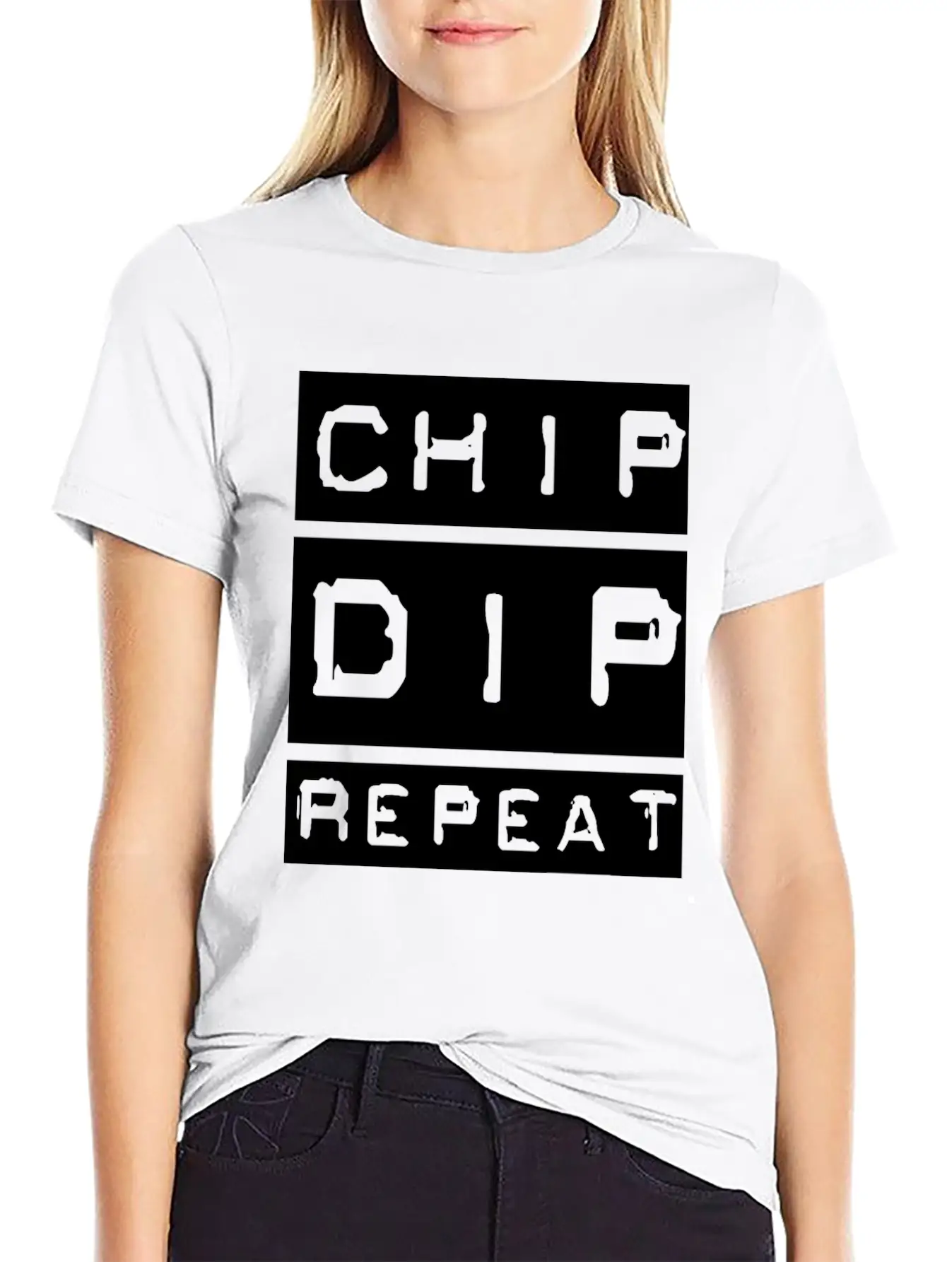 Chip Dip Repeat Relaxed Everyday Tee – Lightweight And Durable Cotton