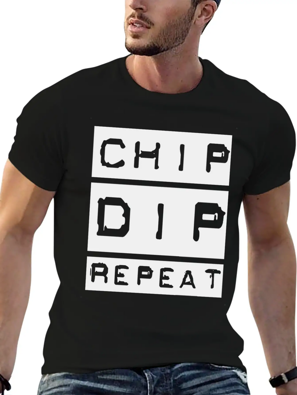 Chip Dip Repeat Relaxed Everyday Tee – Lightweight And Durable Cotton