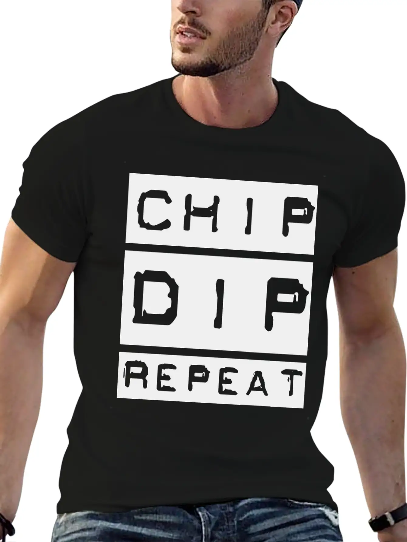 Chip Dip Repeat Relaxed Everyday Tee – Lightweight And Durable Cotton
