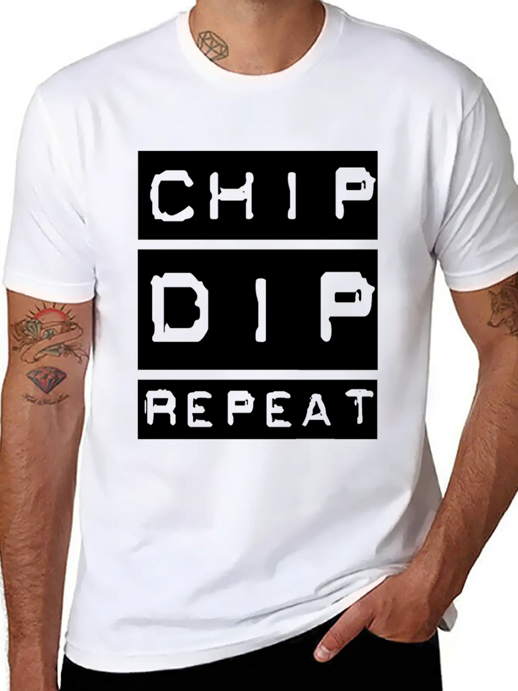 Chip Dip Repeat Relaxed Everyday Tee – Lightweight And Durable Cotton