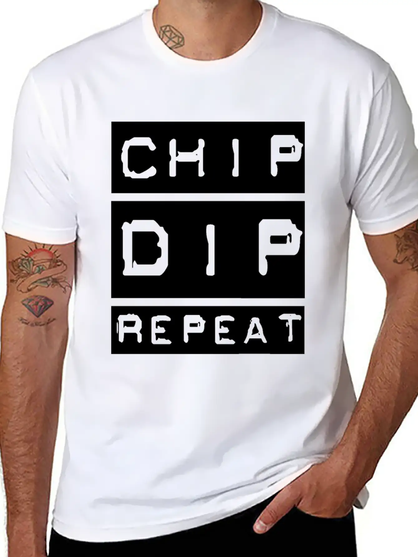 Chip Dip Repeat Relaxed Everyday Tee – Lightweight And Durable Cotton