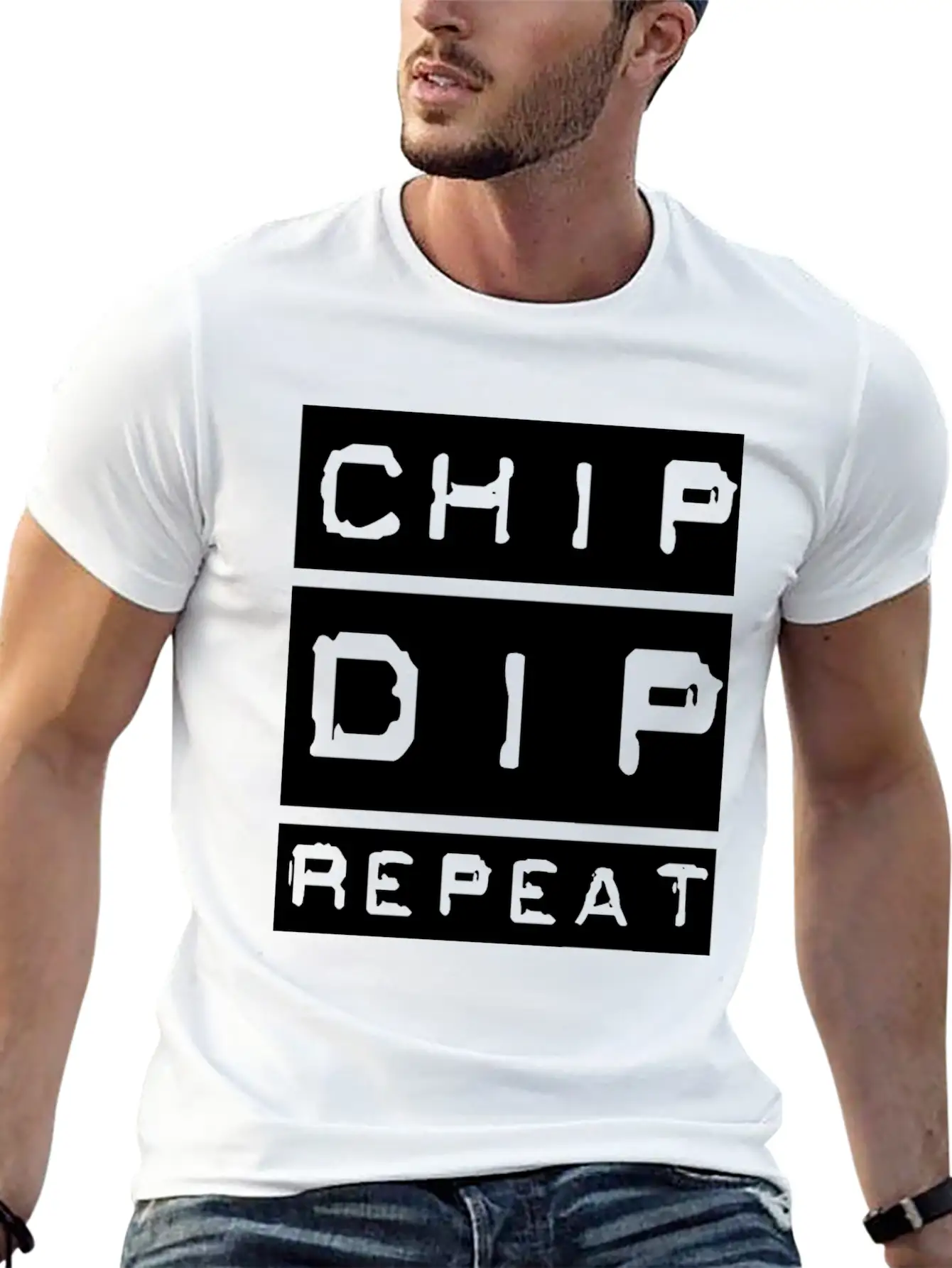 Chip Dip Repeat Relaxed Everyday Tee – Lightweight And Durable Cotton