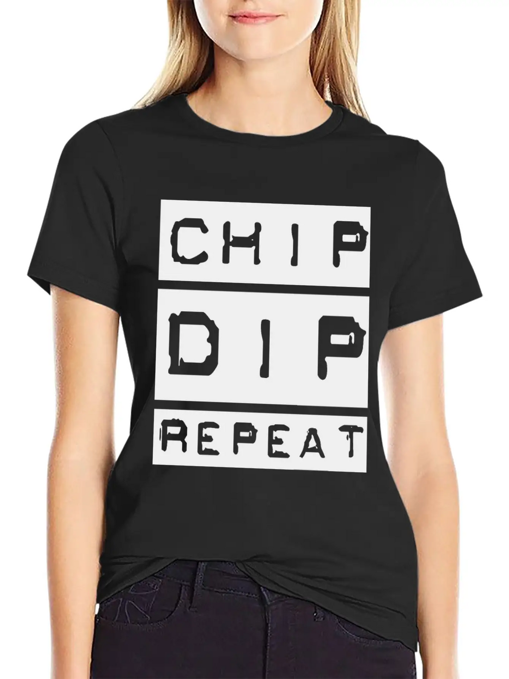 Chip Dip Repeat Relaxed Everyday Tee – Lightweight And Durable Cotton
