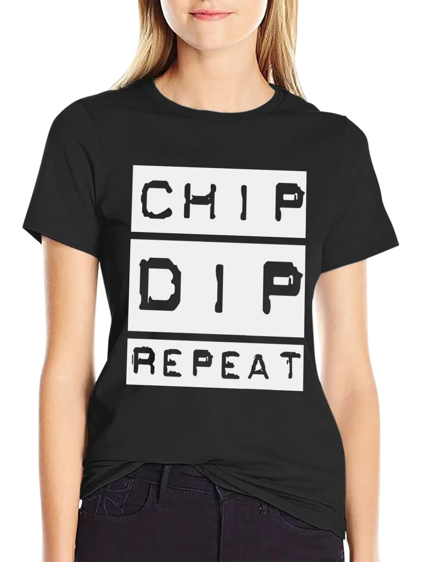 Chip Dip Repeat Relaxed Everyday Tee – Lightweight And Durable Cotton