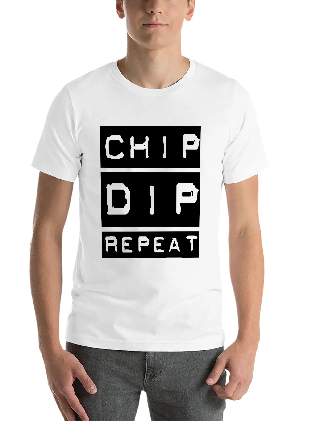 Chip Dip Repeat Relaxed Everyday Tee – Lightweight And Durable Cotton