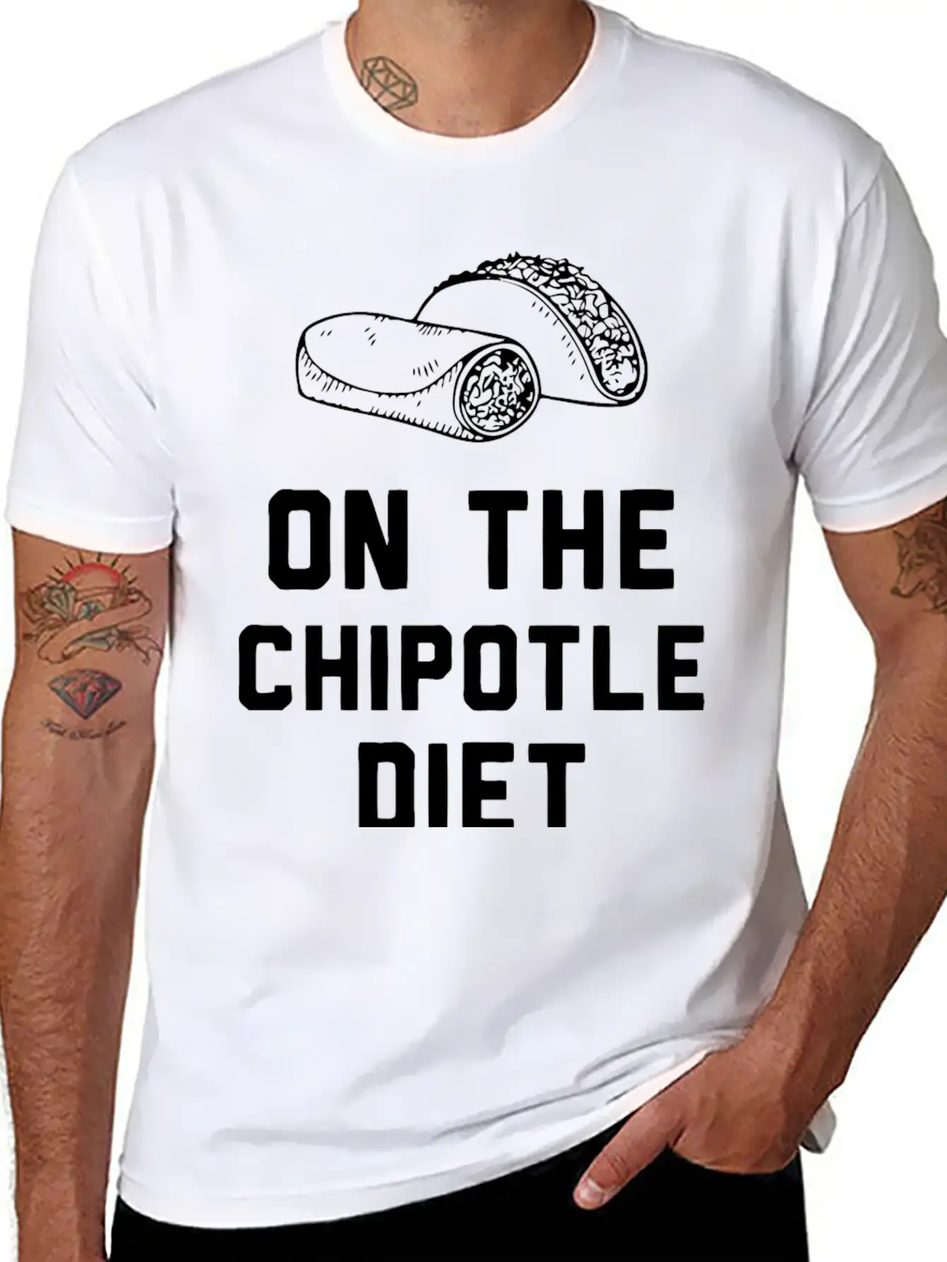 Chipotile Diet - On The Chipotile Diet Unisex Casual T-Shirt – Clean Design For Daily Comfort