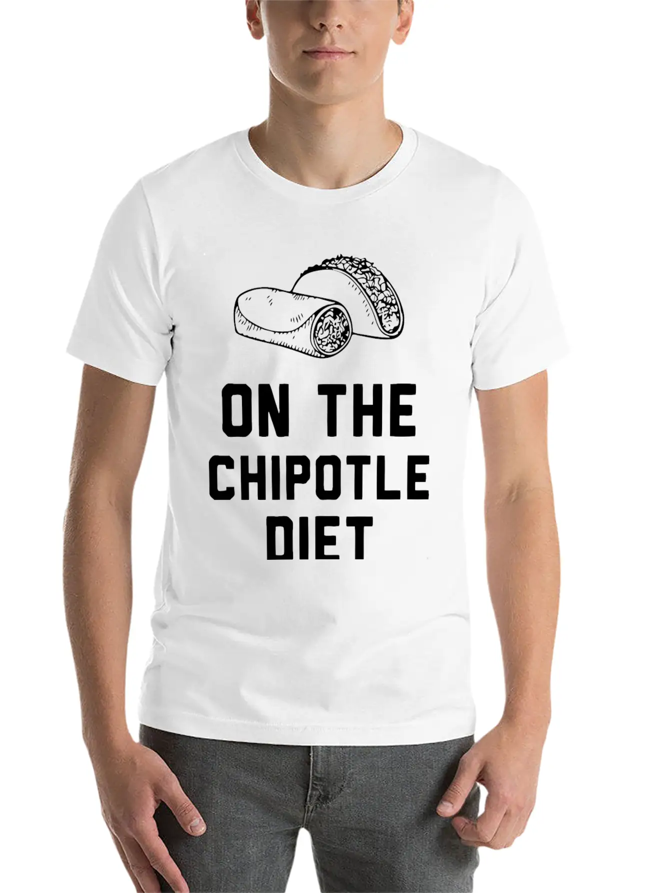 Chipotile Diet - On The Chipotile Diet Unisex Casual T-Shirt – Clean Design For Daily Comfort