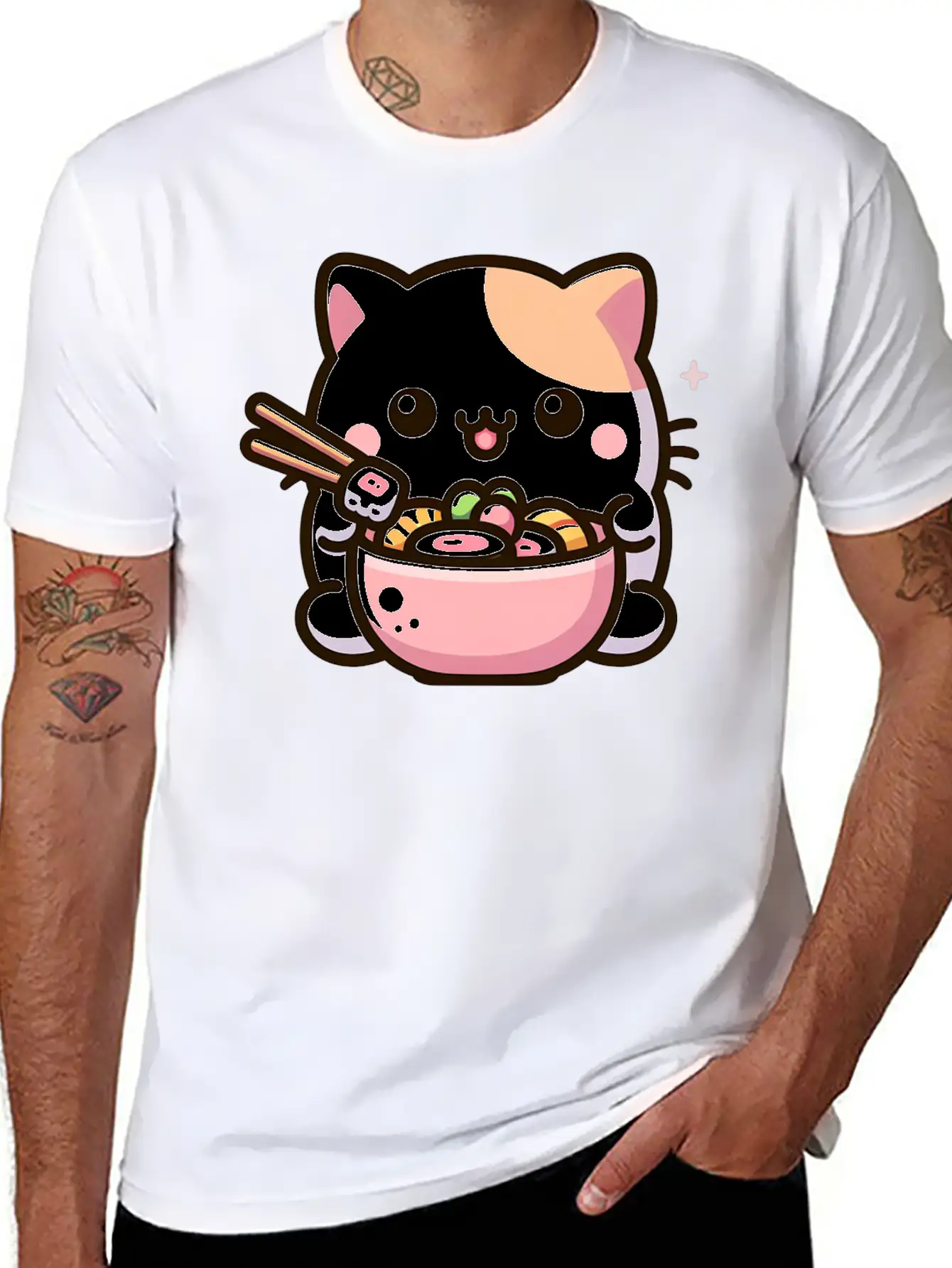 Chirashi Don Cat Classic Cotton Tee – Unisex Comfort For Any Season