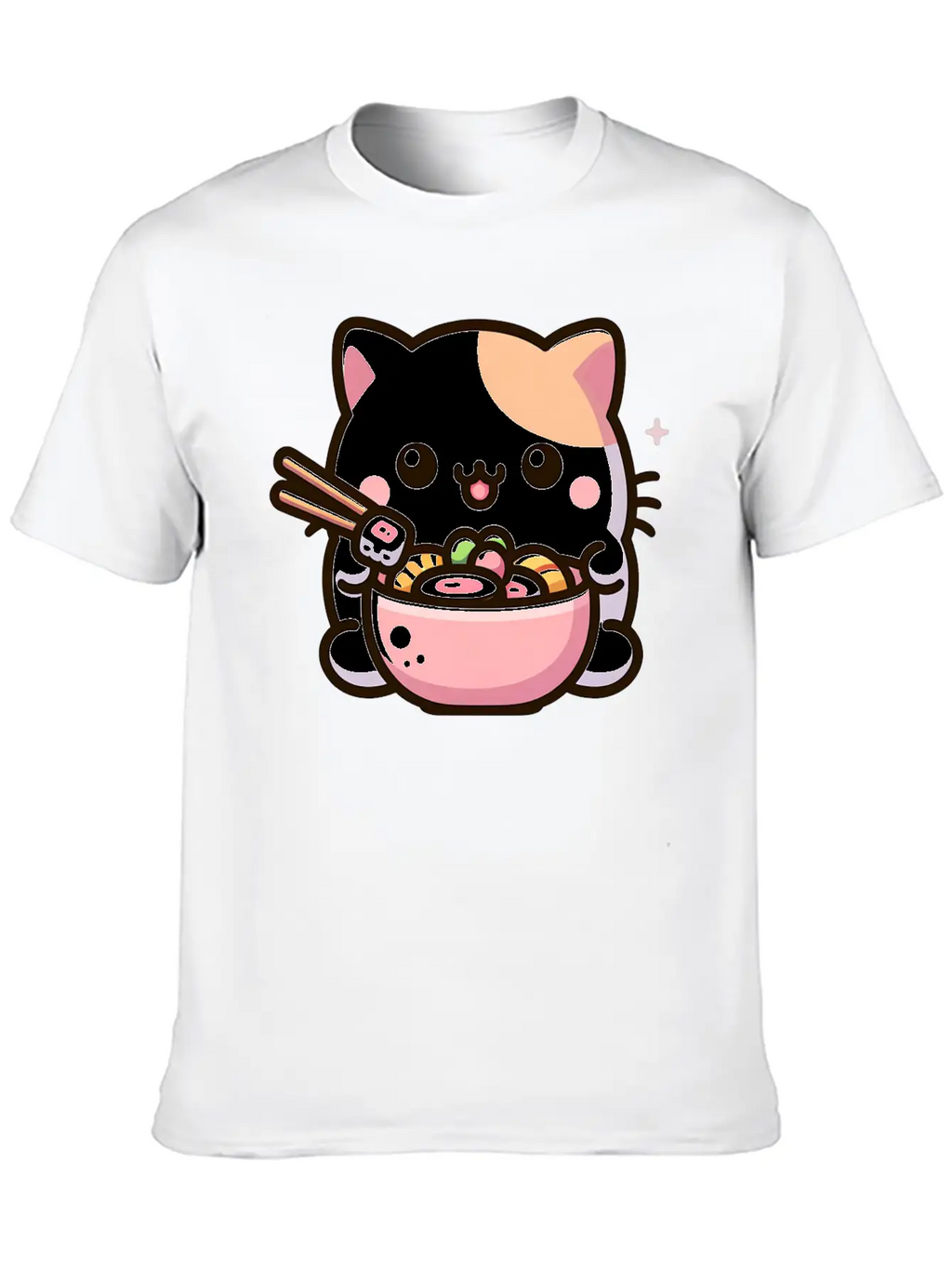 Chirashi Don Cat Classic Cotton Tee – Unisex Comfort For Any Season