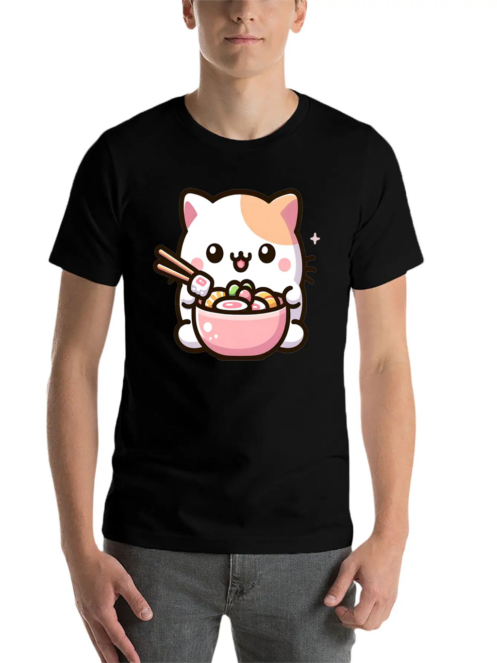Chirashi Don Cat Classic Cotton Tee – Unisex Comfort For Any Season