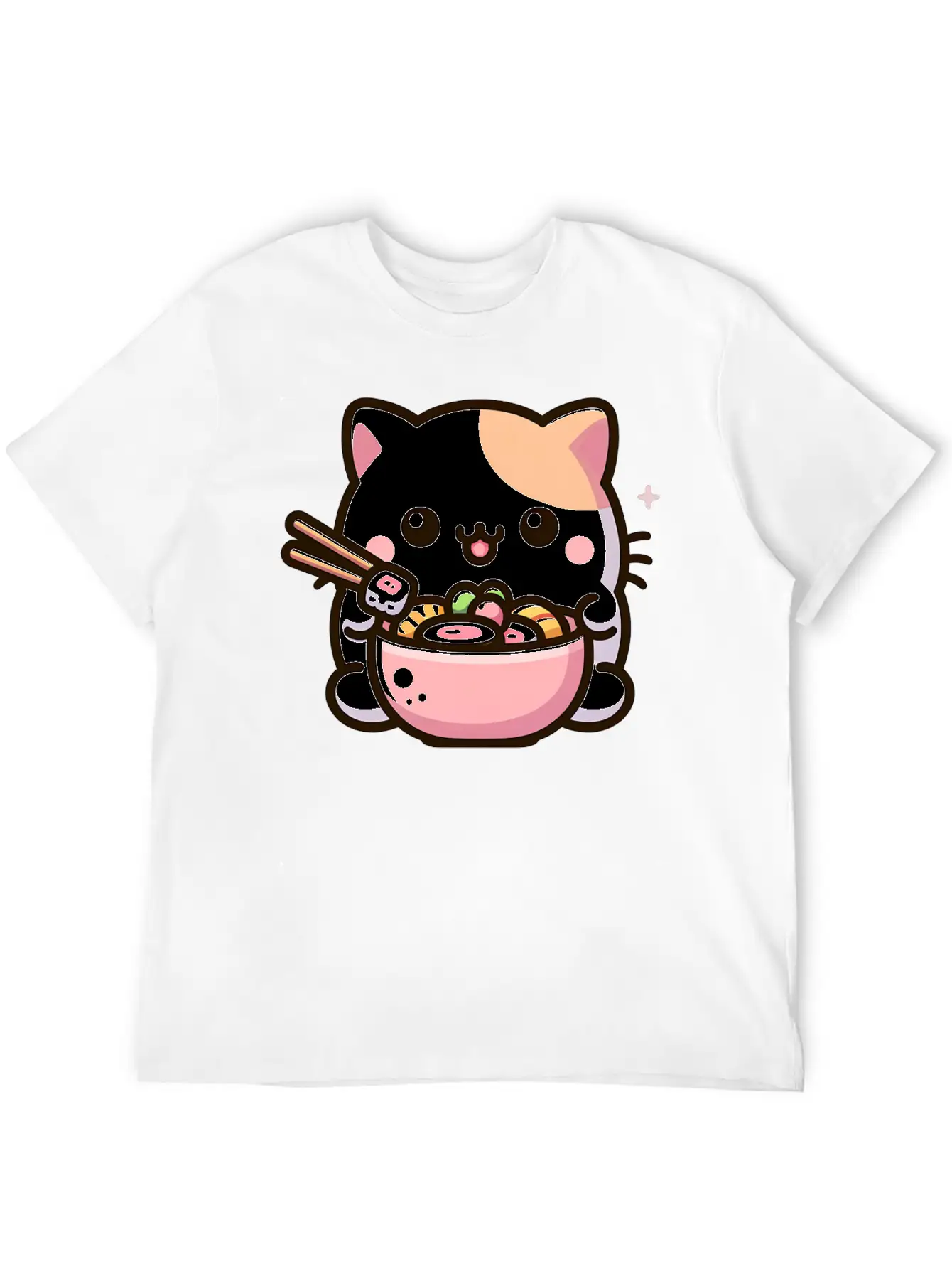 Chirashi Don Cat Classic Cotton Tee – Unisex Comfort For Any Season