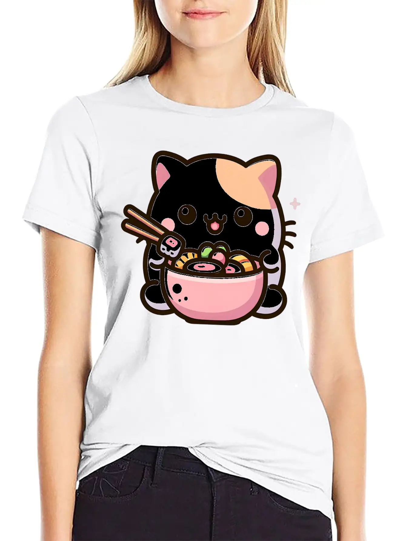 Chirashi Don Cat Classic Cotton Tee – Unisex Comfort For Any Season