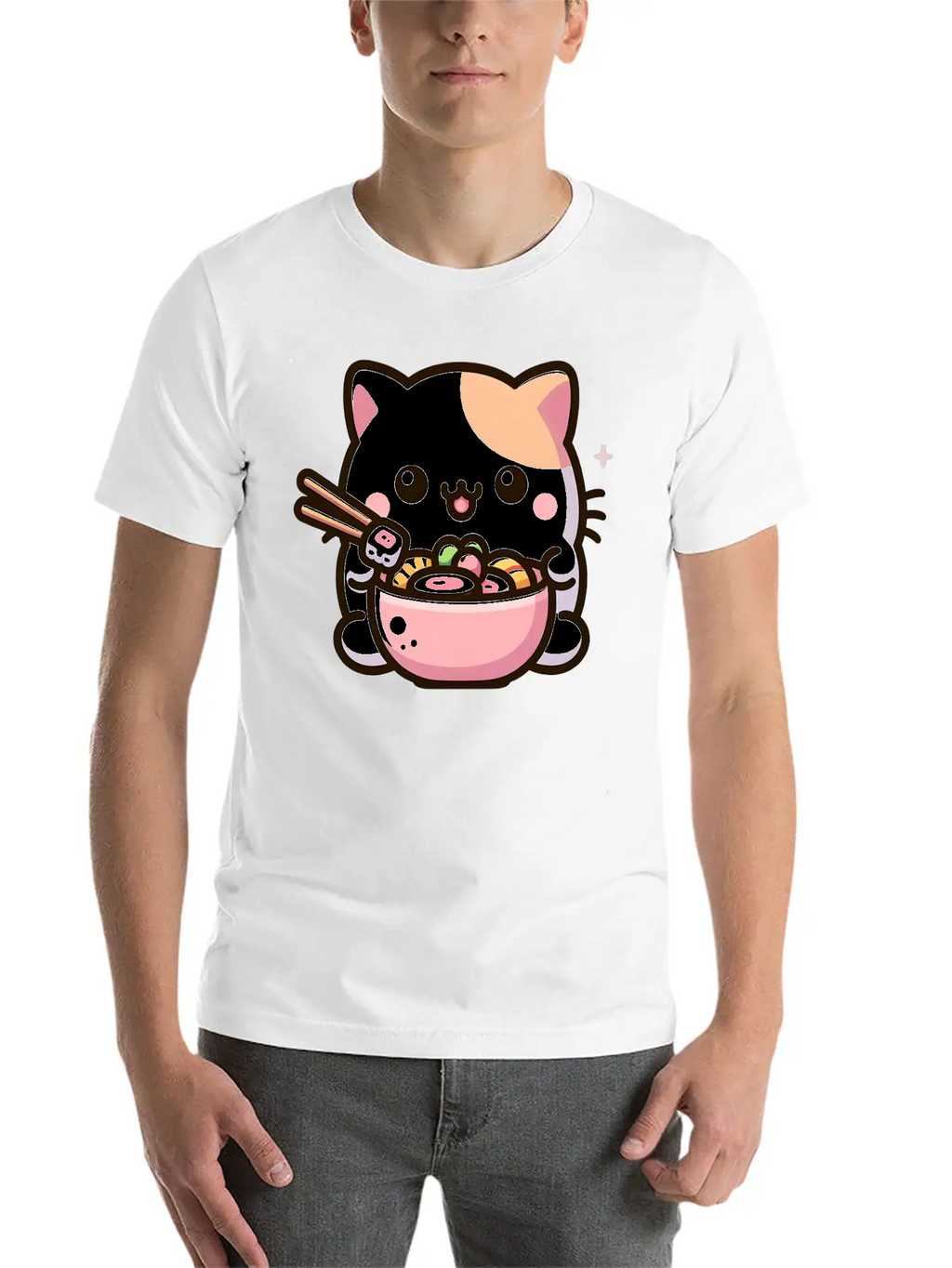 Chirashi Don Cat Classic Cotton Tee – Unisex Comfort For Any Season