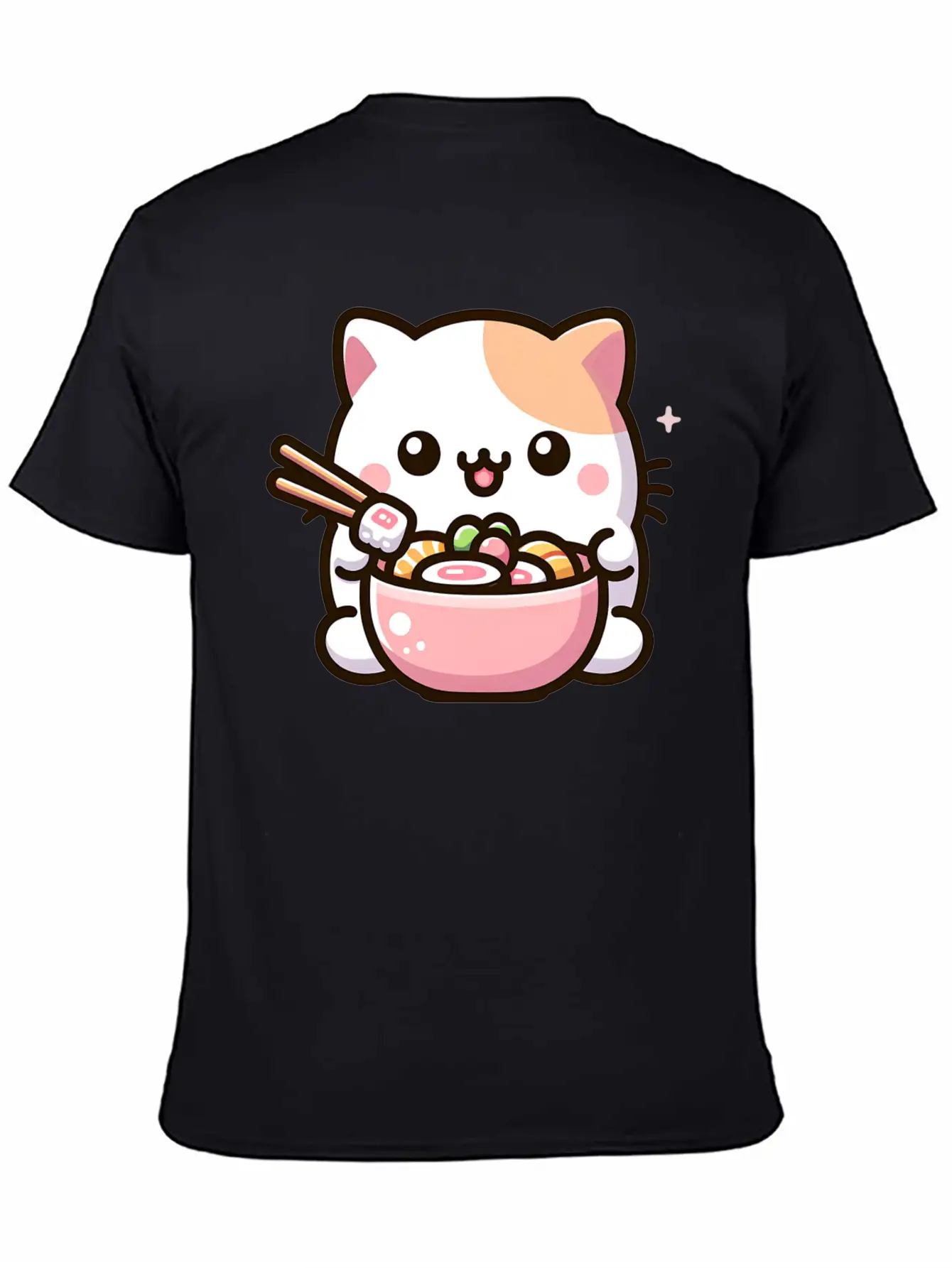 Chirashi Don Cat Classic Cotton Tee – Unisex Comfort For Any Season