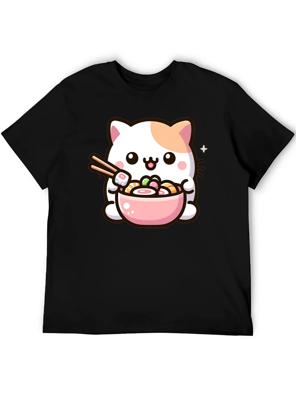 Chirashi Don Cat Classic Cotton Tee – Unisex Comfort For Any Season