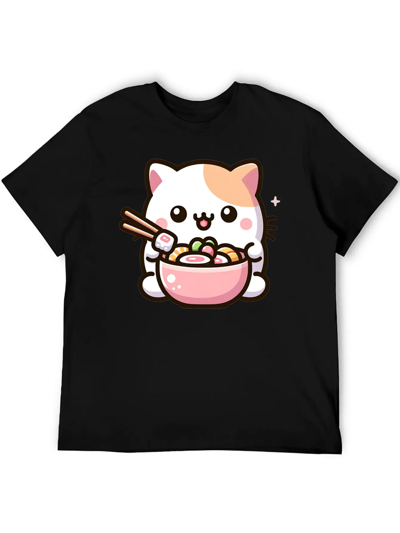 Chirashi Don Cat Classic Cotton Tee – Unisex Comfort For Any Season