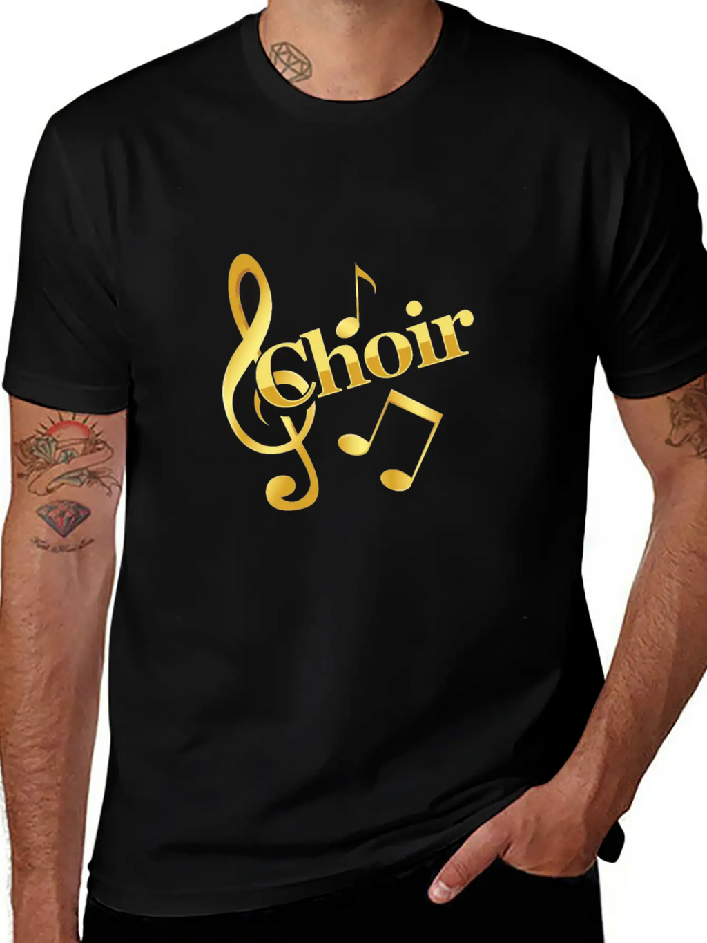 Choir Music Notes Clef Chorus Choral Music Gift Unisex Casual T-Shirt – Clean Design For Daily Comfort