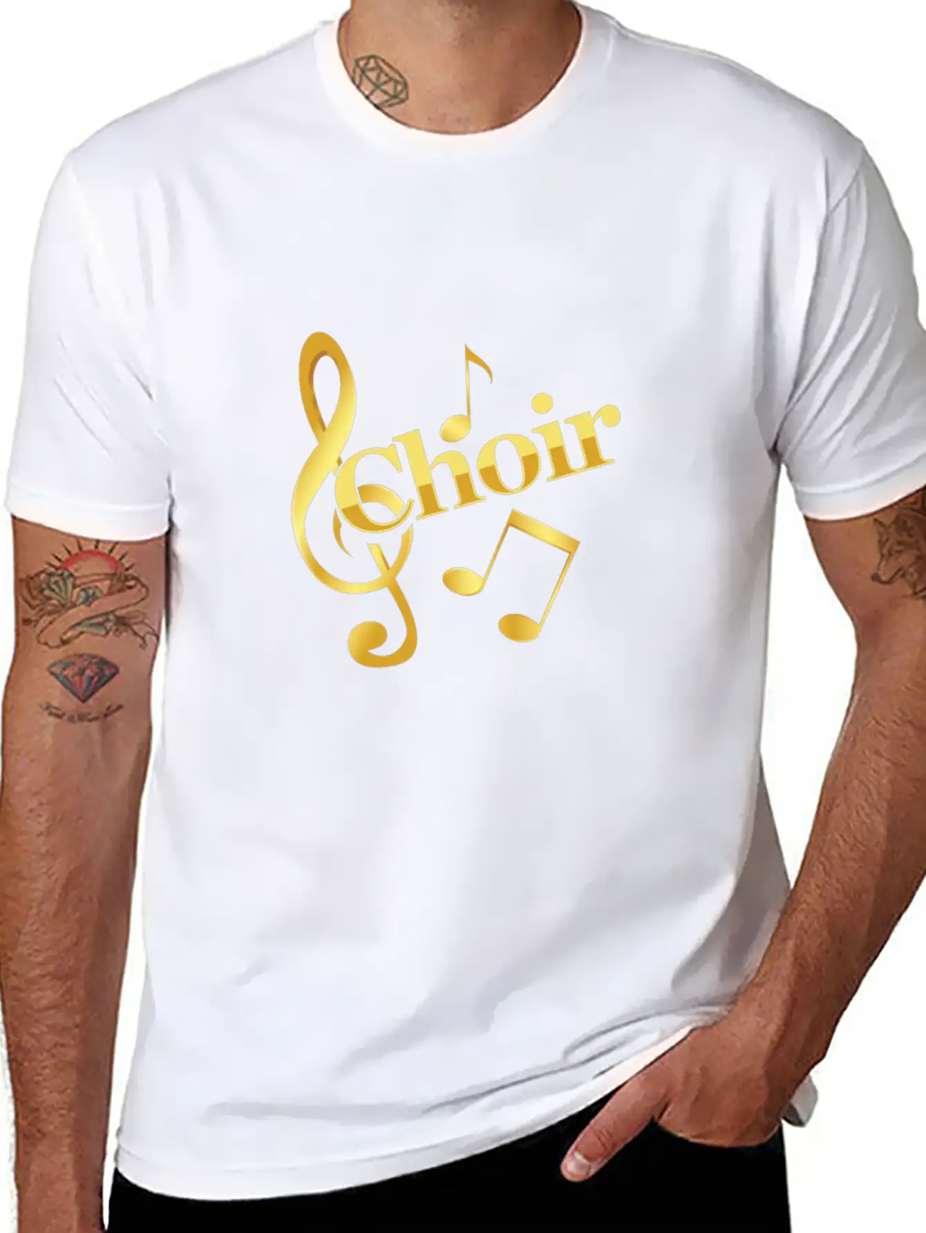 Choir Music Notes Clef Chorus Choral Music Gift Unisex Casual T-Shirt – Clean Design For Daily Comfort