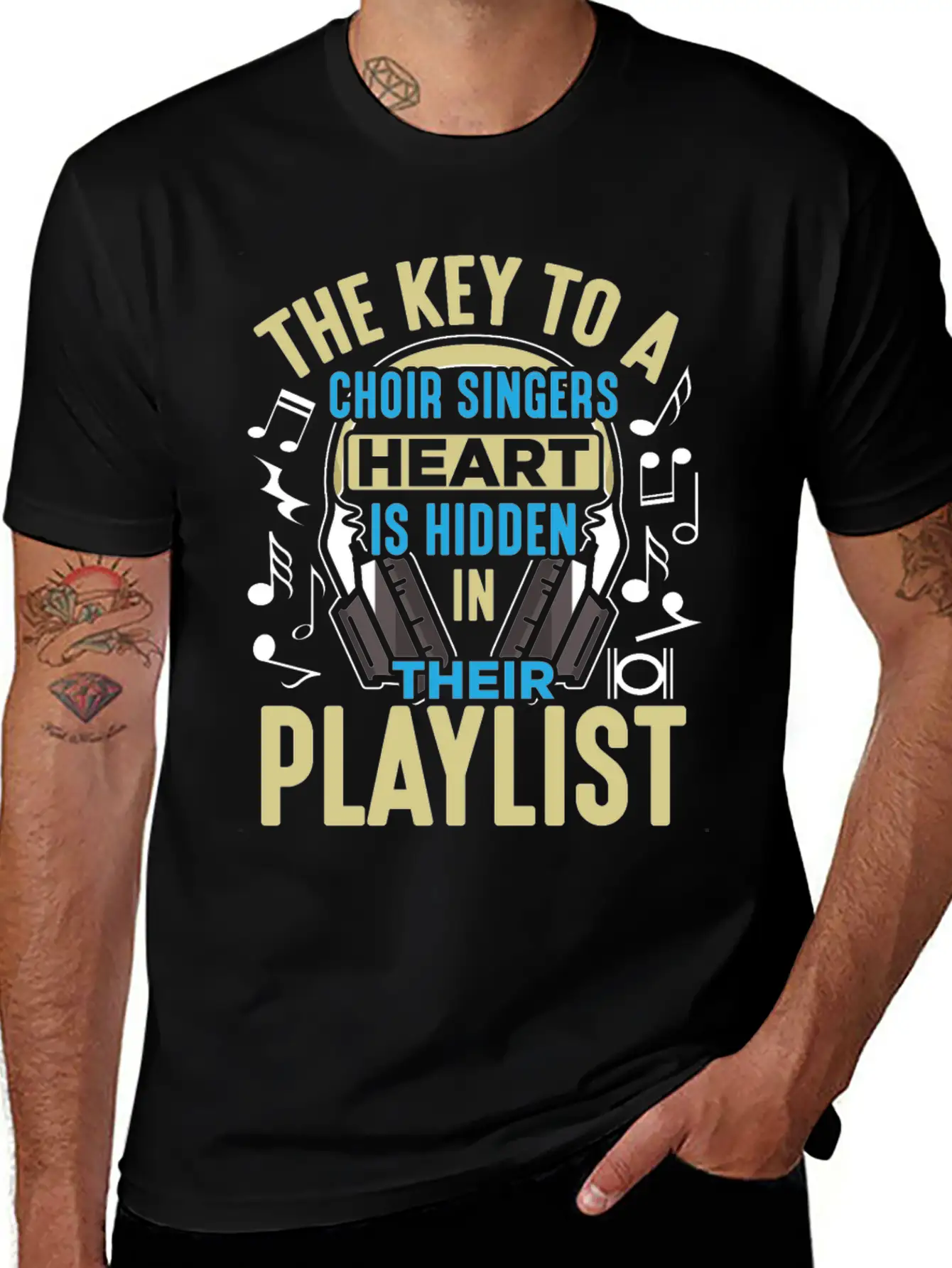 Choir Singer Key To Heart Musical Orchestra Lover Essential Unisex Summer Tee – Soft Cotton Casual Fit