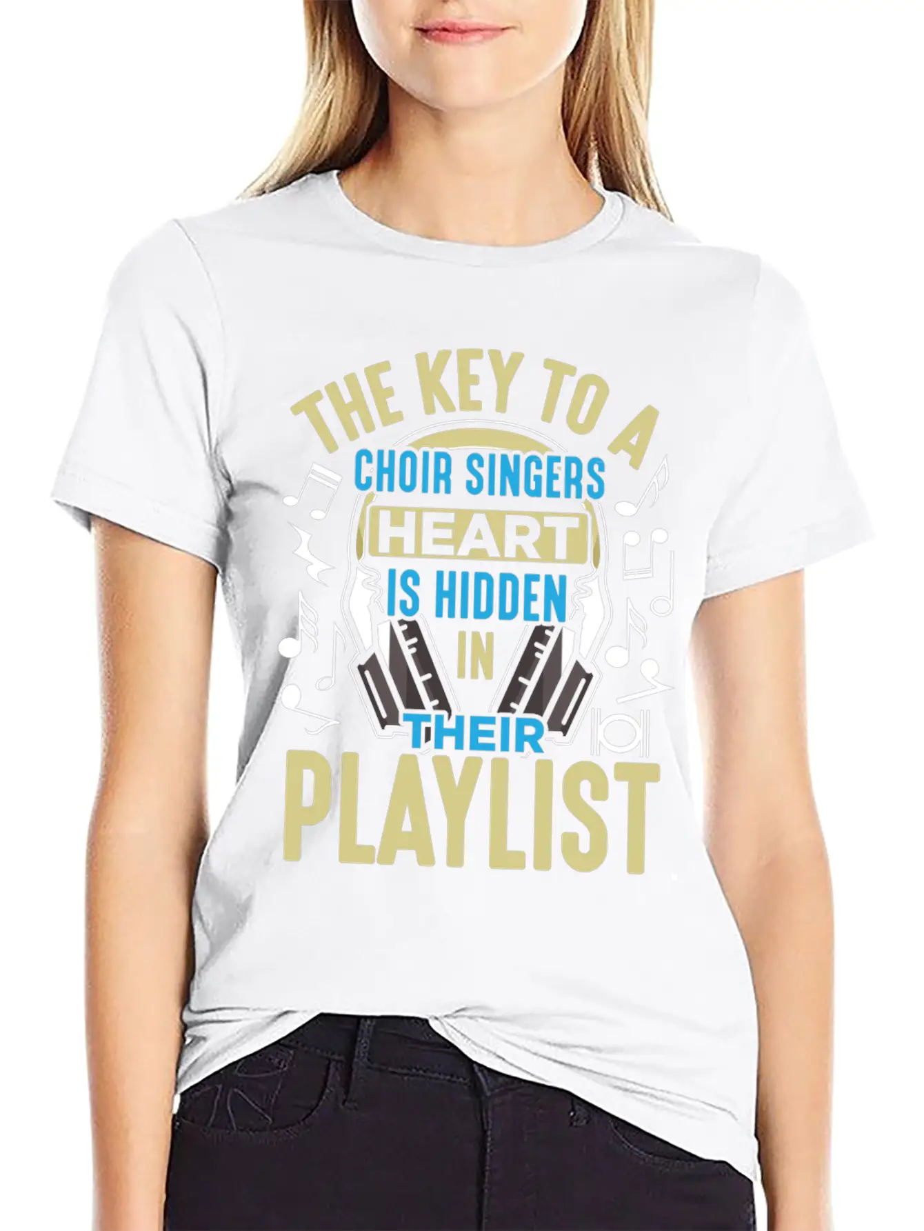 Choir Singer Key To Heart Musical Orchestra Lover Essential Unisex Summer Tee – Soft Cotton Casual Fit