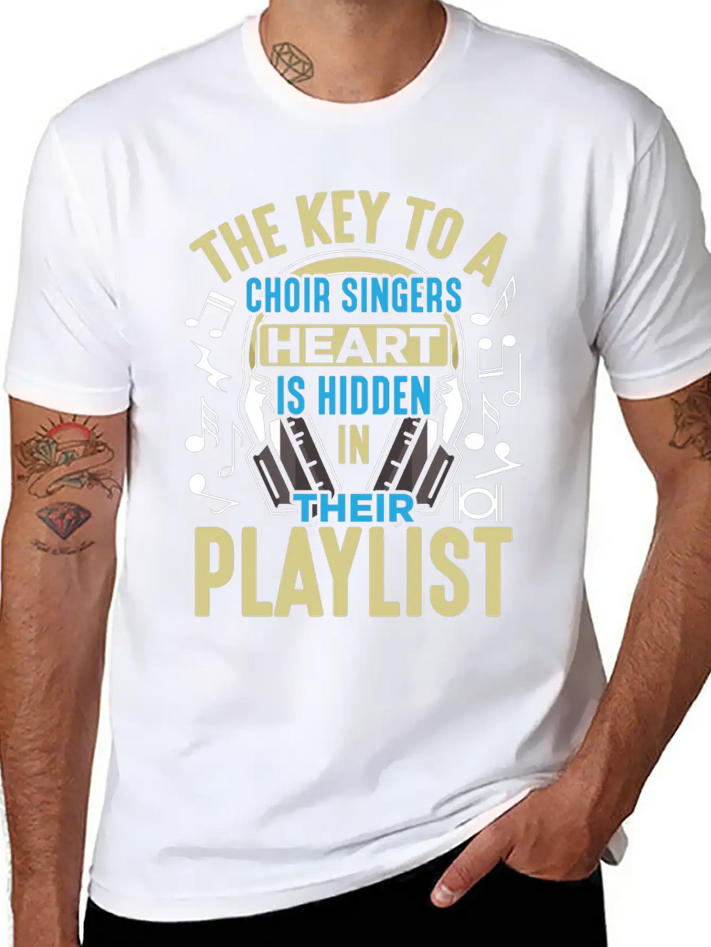 Choir Singer Key To Heart Musical Orchestra Lover Essential Unisex Summer Tee – Soft Cotton Casual Fit