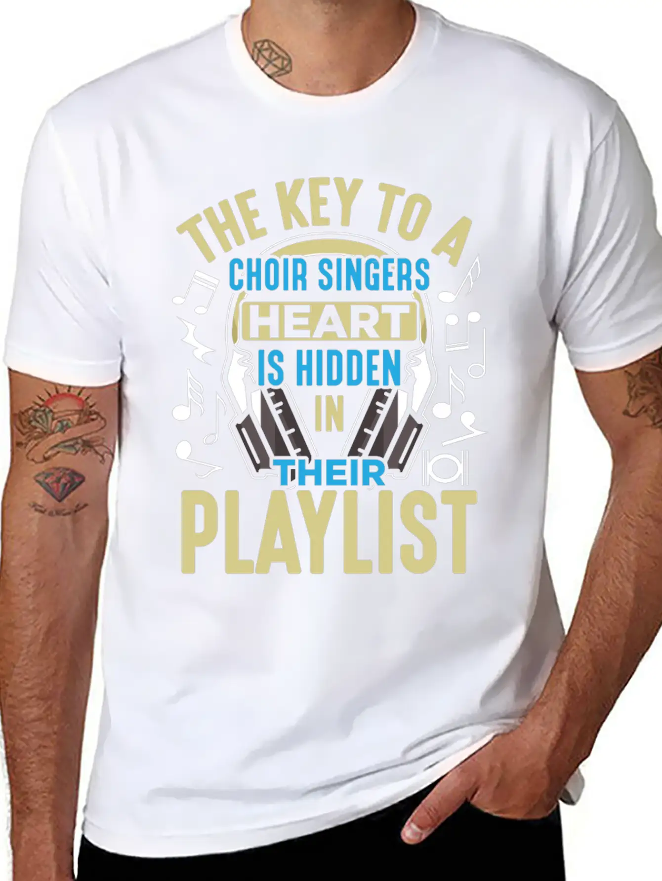 Choir Singer Key To Heart Musical Orchestra Lover Essential Unisex Summer Tee – Soft Cotton Casual Fit