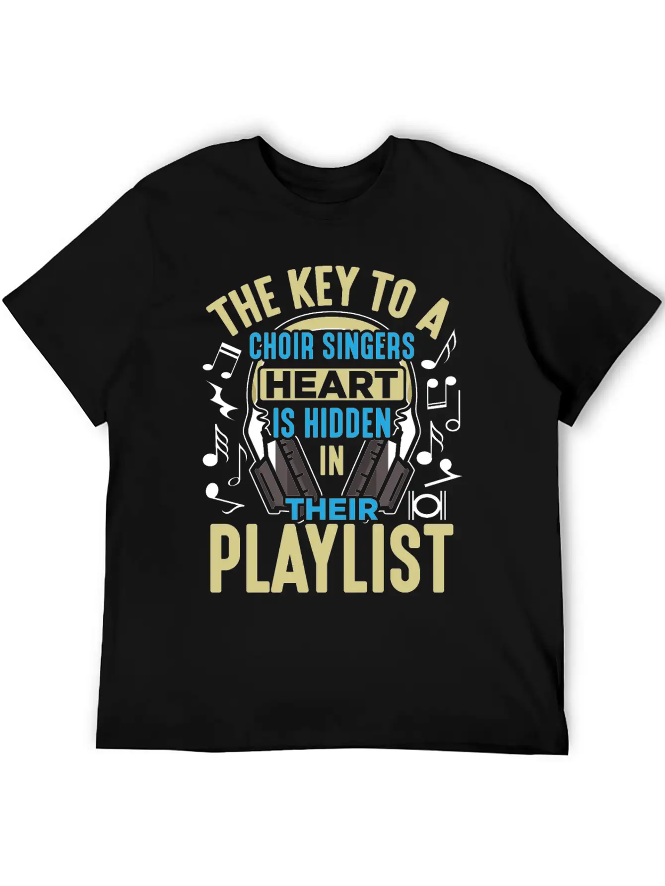 Choir Singer Key To Heart Musical Orchestra Lover Essential Unisex Summer Tee – Soft Cotton Casual Fit