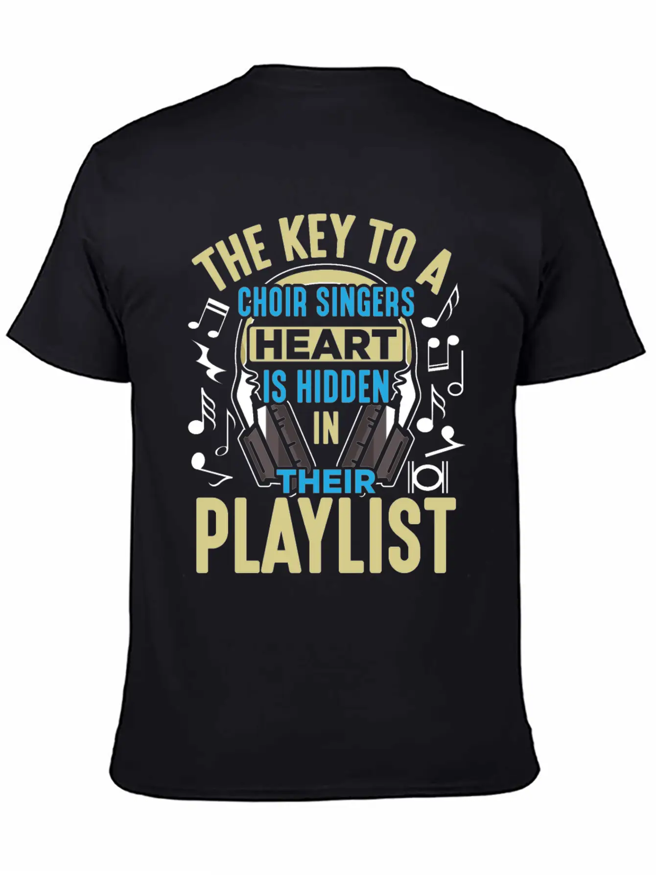 Choir Singer Key To Heart Musical Orchestra Lover Essential Unisex Summer Tee – Soft Cotton Casual Fit