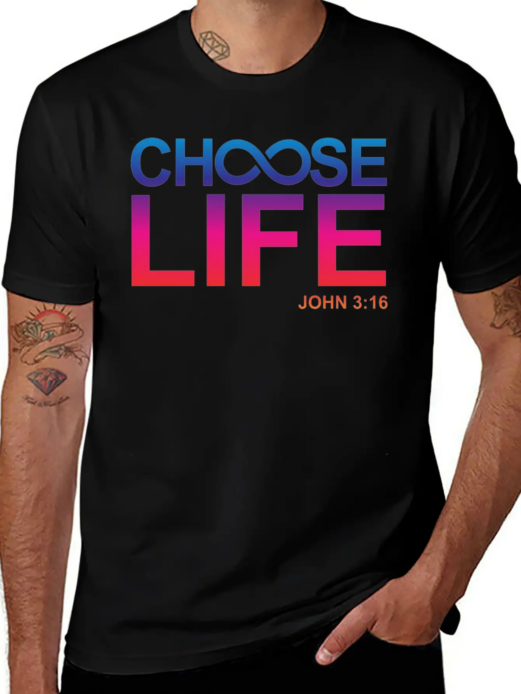 Choose Eternal Life John 3:16 Christian Gifts Breathable Graphic T-Shirt – Perfect For Casual Days