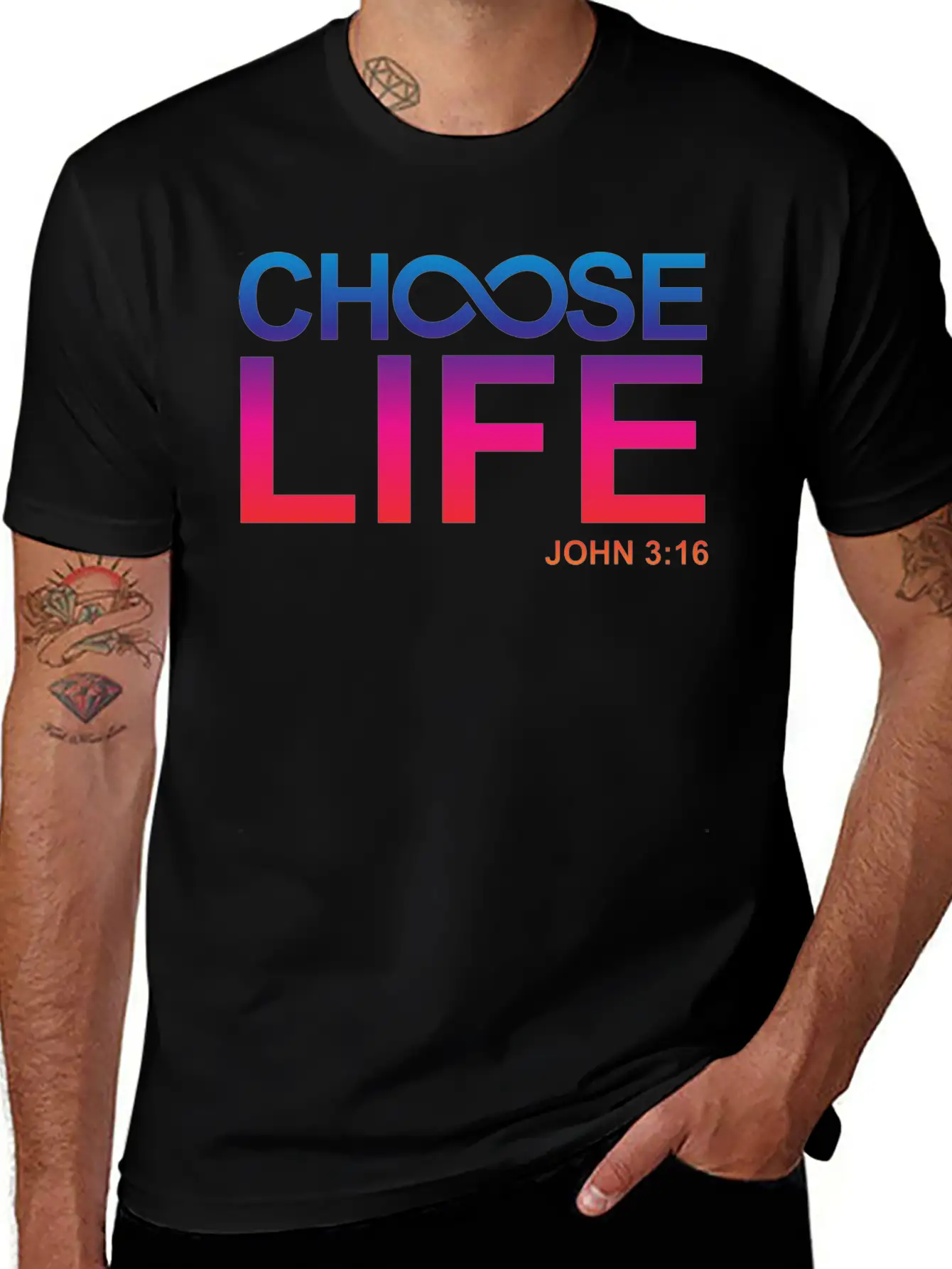 Choose Eternal Life John 3:16 Christian Gifts Breathable Graphic T-Shirt – Perfect For Casual Days