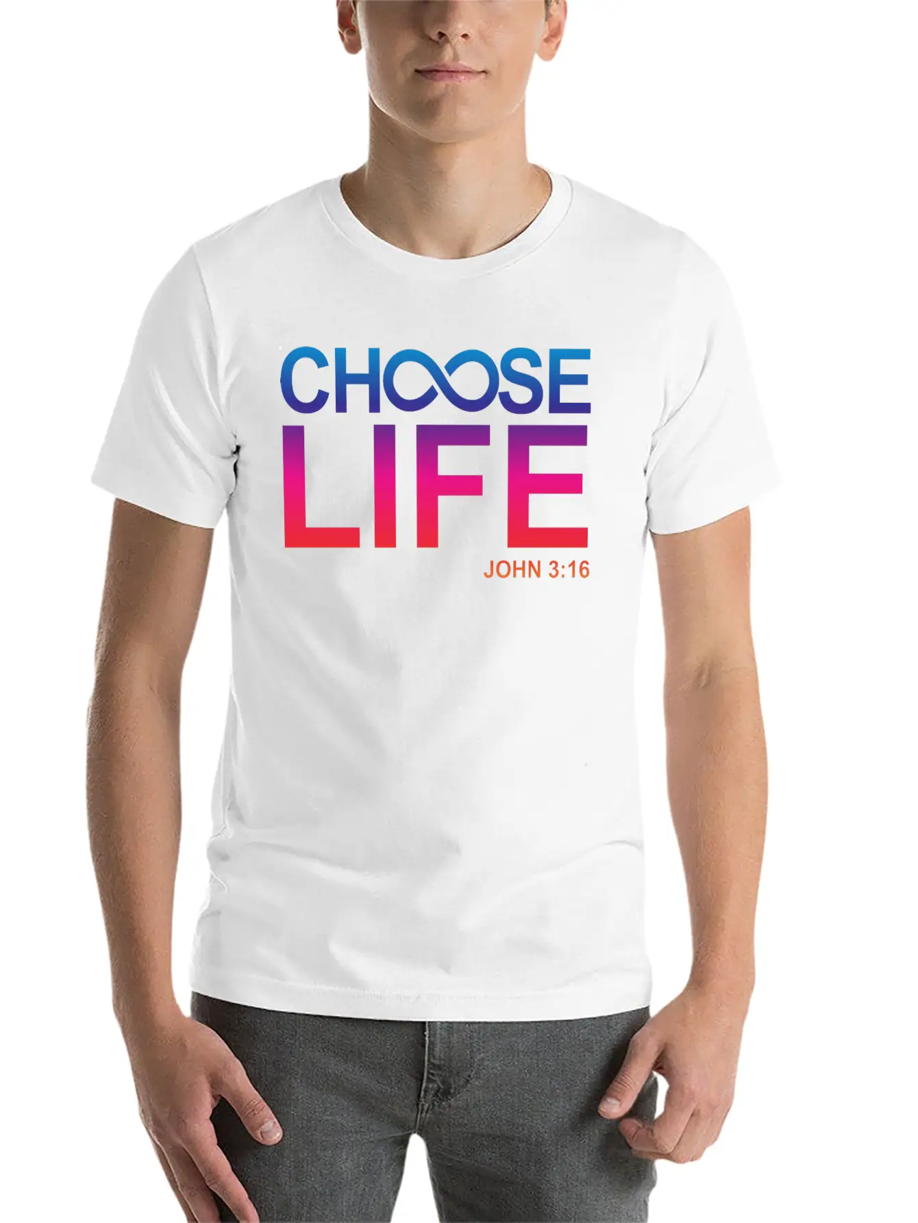 Choose Eternal Life John 3:16 Christian Gifts Breathable Graphic T-Shirt – Perfect For Casual Days