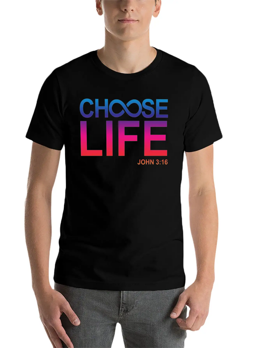 Choose Eternal Life John 3:16 Christian Gifts Breathable Graphic T-Shirt – Perfect For Casual Days