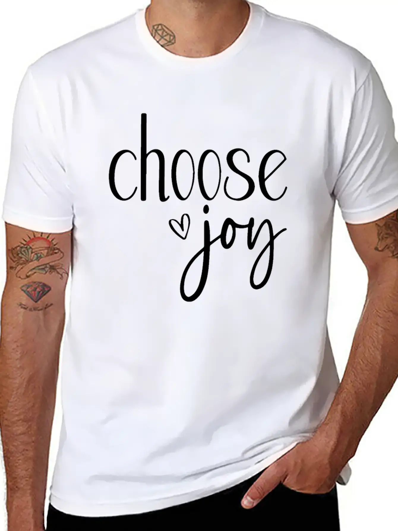 Choose Joy Basic Graphic T-Shirt – Daily Comfort In Soft Cotton
