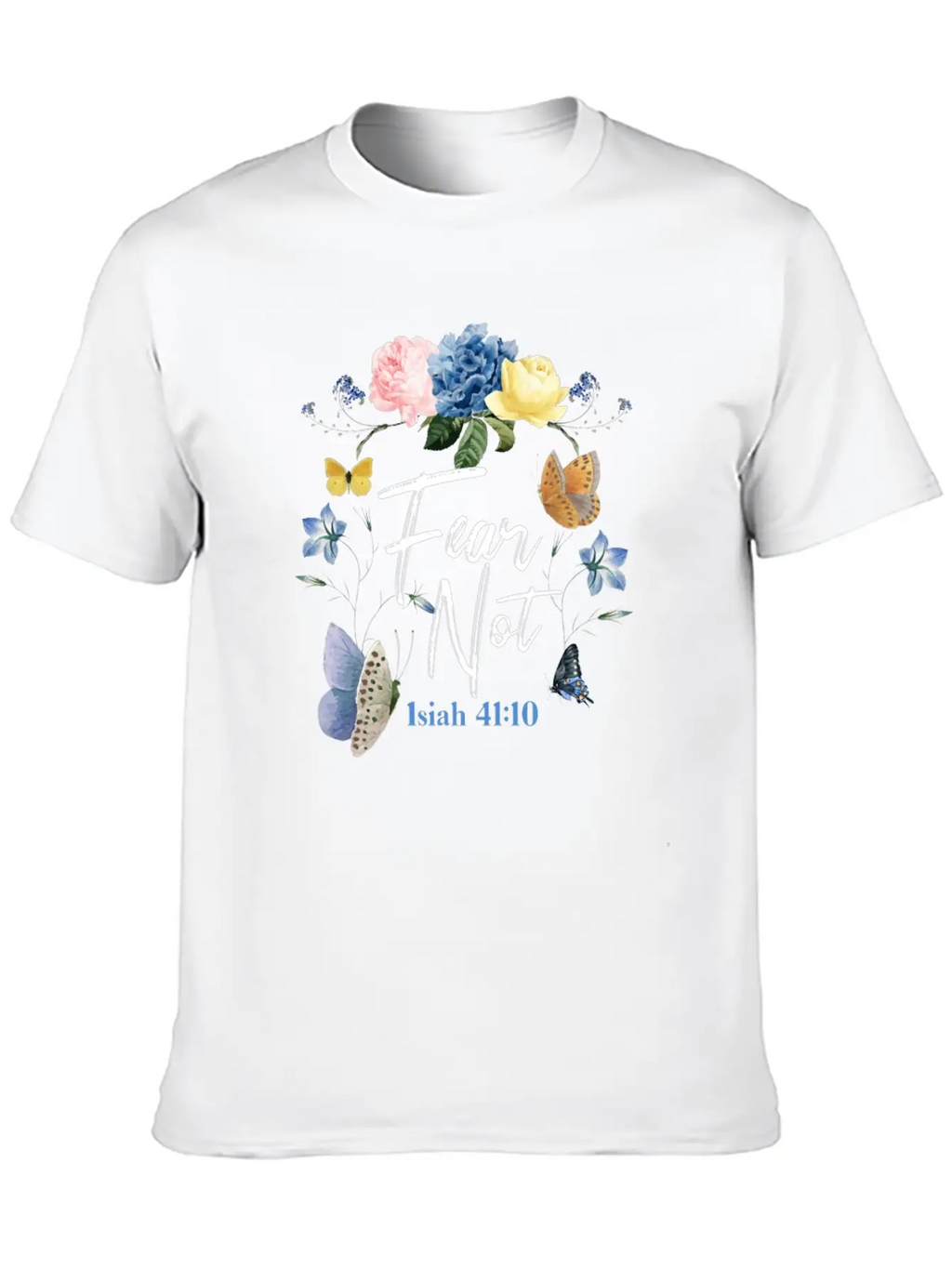 Christian Bible Verse Butterfly Classic Cotton Tee – Unisex Comfort For Any Season