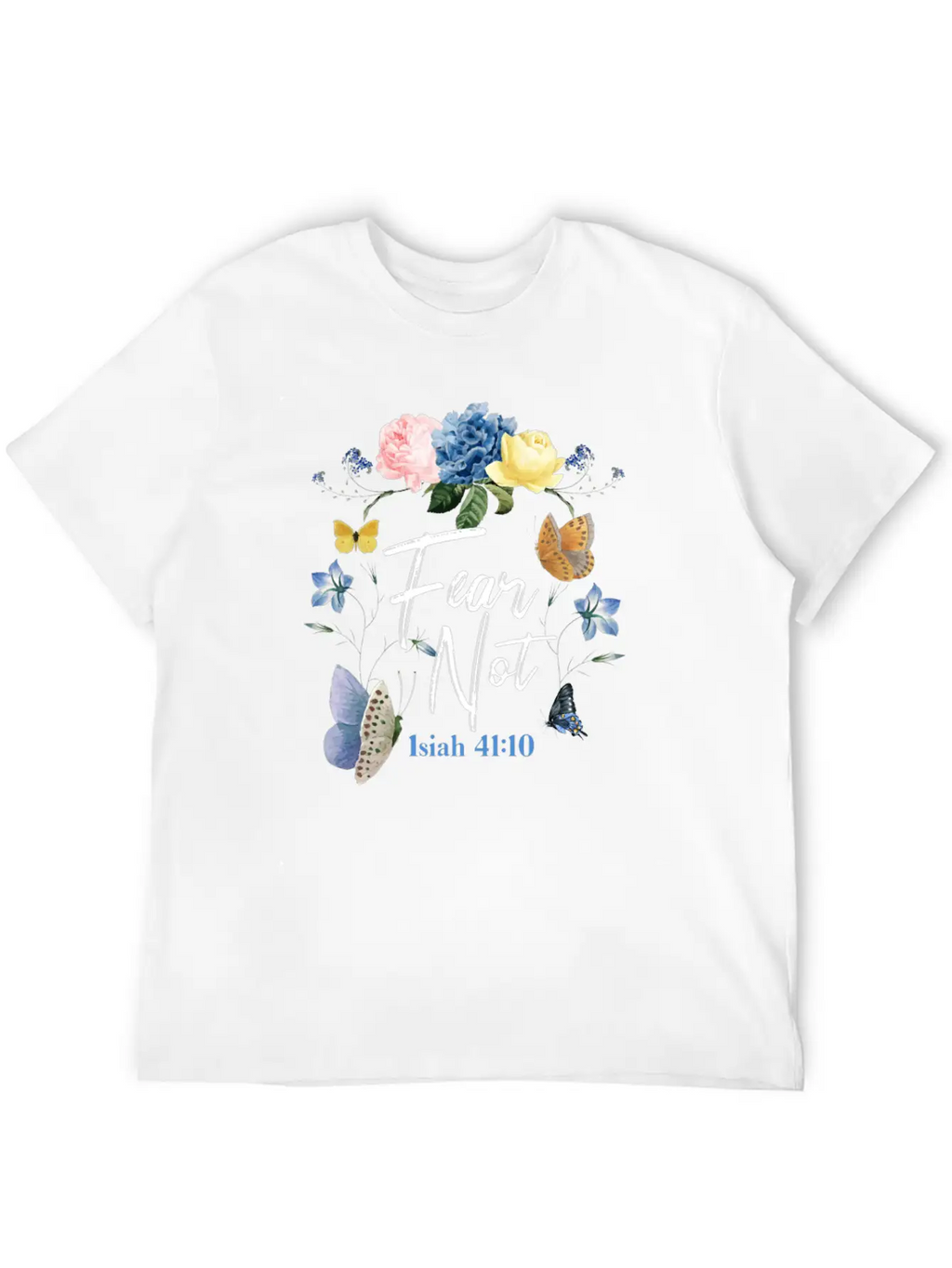 Christian Bible Verse Butterfly Classic Cotton Tee – Unisex Comfort For Any Season
