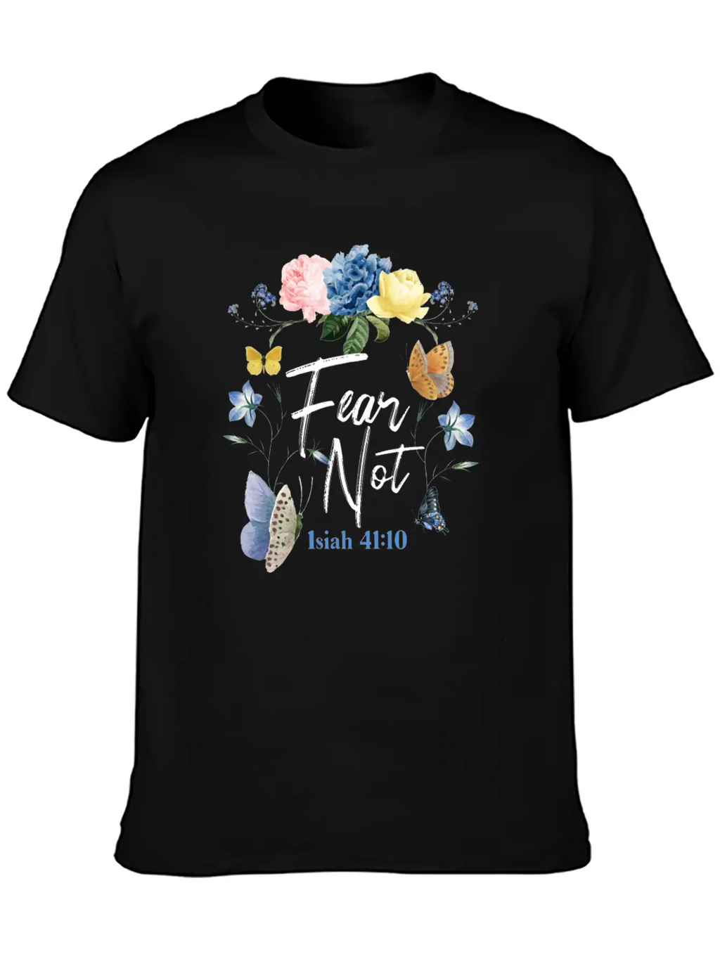 Christian Bible Verse Butterfly Classic Cotton Tee – Unisex Comfort For Any Season